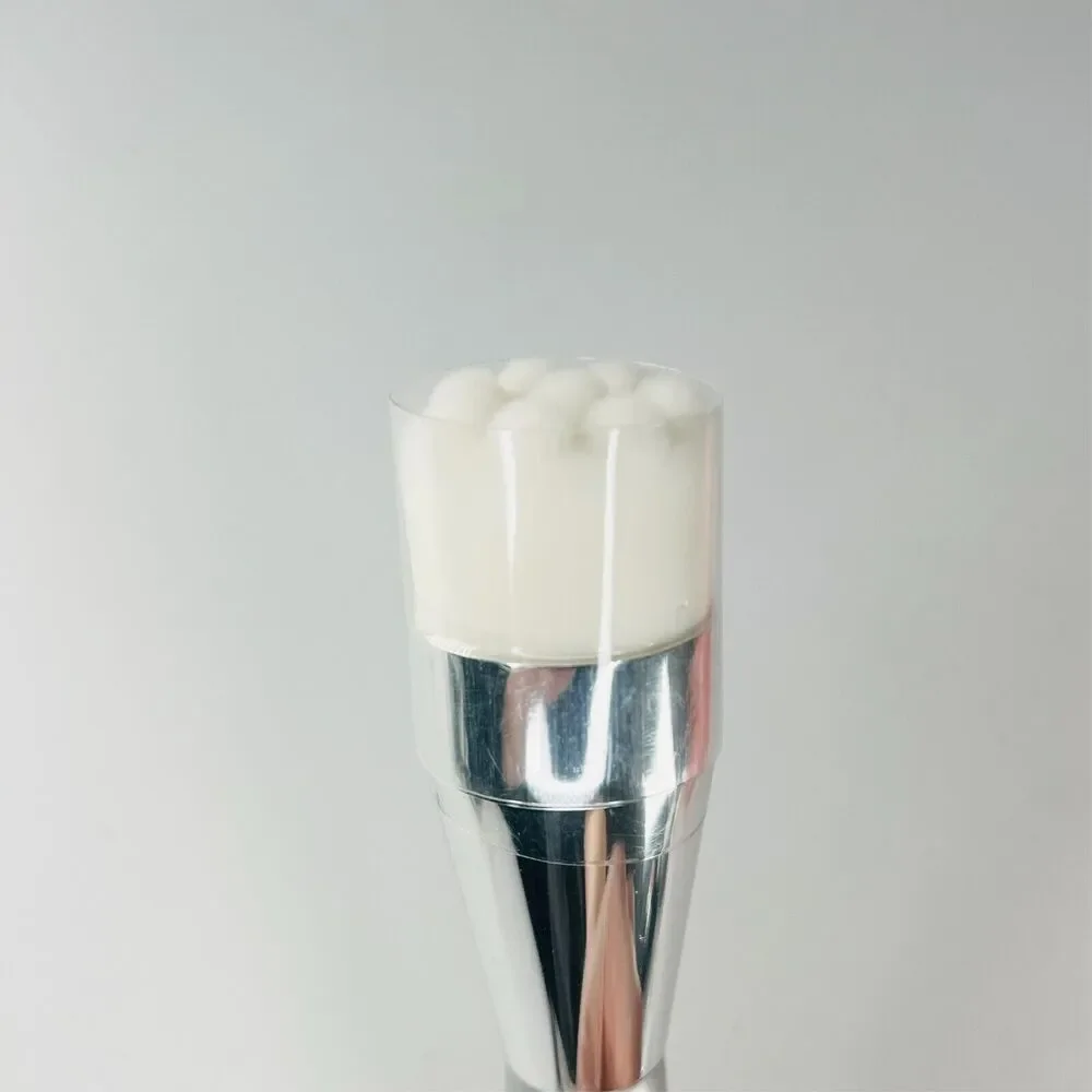 Cosmedix Cleansing + Silicone Mask Applicator 2pc Brush Set Silver White NIB